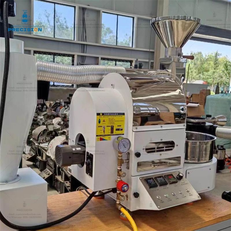 Precisão 1 kg Roaster de café elétrico tambor de aço inoxidável para uso em loja