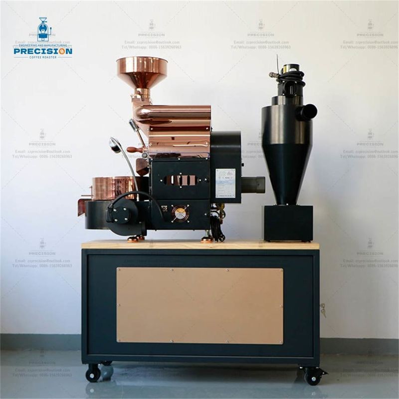 Roastador de café pequeno de tipo elétrico / gás personalizado com capacidade máxima de 1500 g / lote