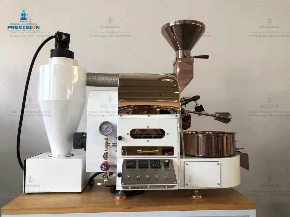 Customize Cor Pequenas Torradeiras de Café Branco 1kg Dupla Camada 316 Aço Inoxidável de Grau Alimentar