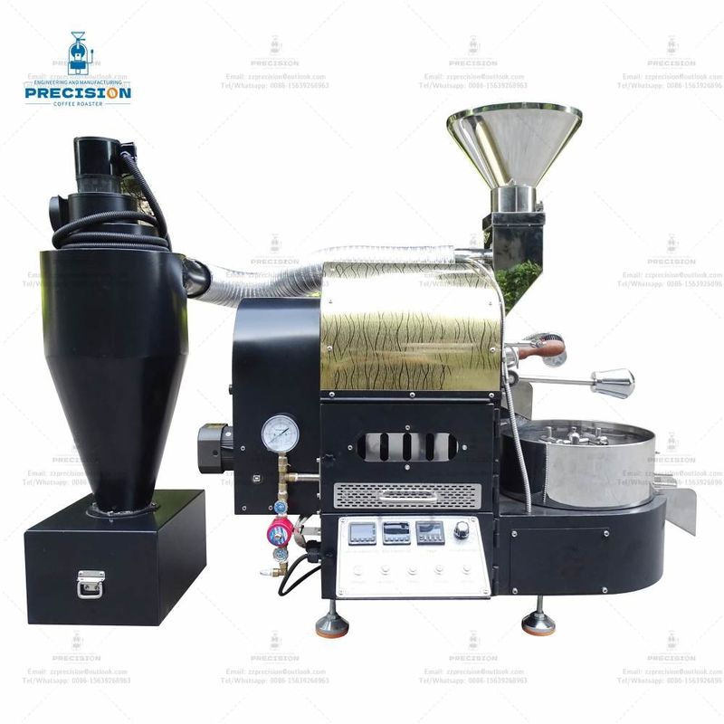 Máquina de torrefação de café de ferro fundido 10kg 12kg 15kg Grande tambor de aço inoxidável Máquina de torrefação de café industrial comercial