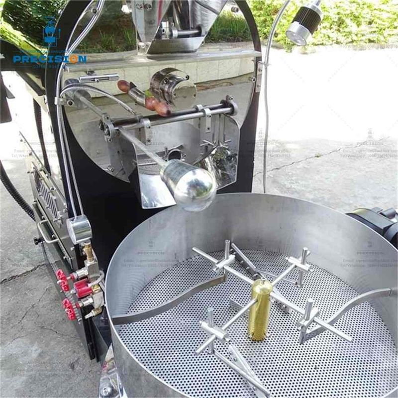 Roaster de café comercial de 3 kg tambor de aço inoxidável Tipo elétrico / gás