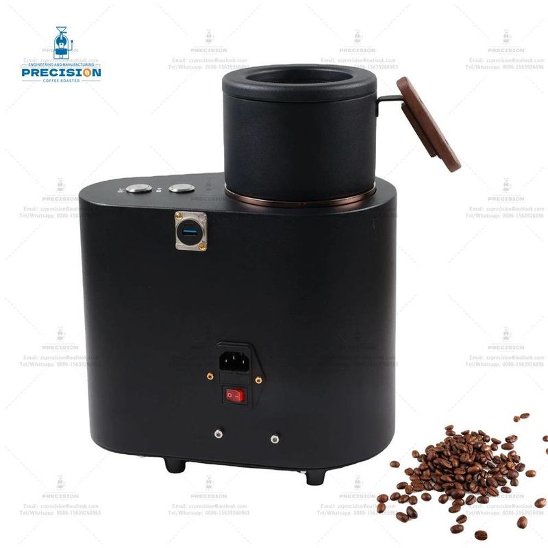 Torradeira de café mais inteligente com caixa de ar e taça de refrigeração 220V 2000W Torradeira de grãos de café em casa preto branco