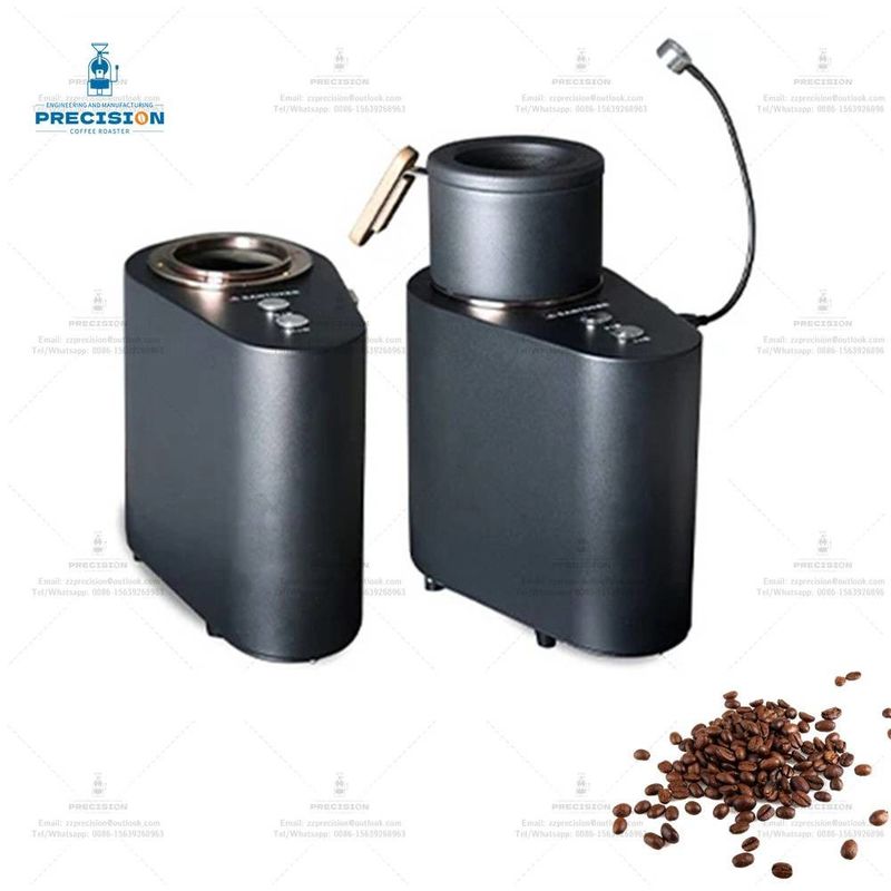 Torradeira de café mais inteligente com caixa de ar e taça de refrigeração 220V 2000W Torradeira de grãos de café em casa preto branco