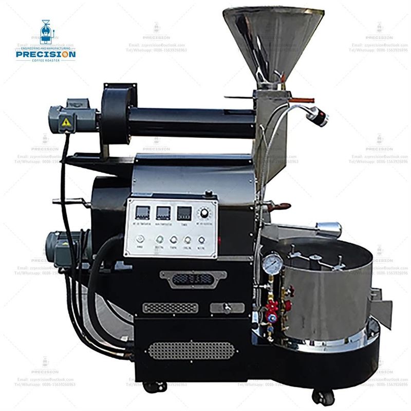 Torradeira de café de 200w 3kg com camada dupla resistente ao calor 316 tambor de aço inoxidável de qualidade alimentar