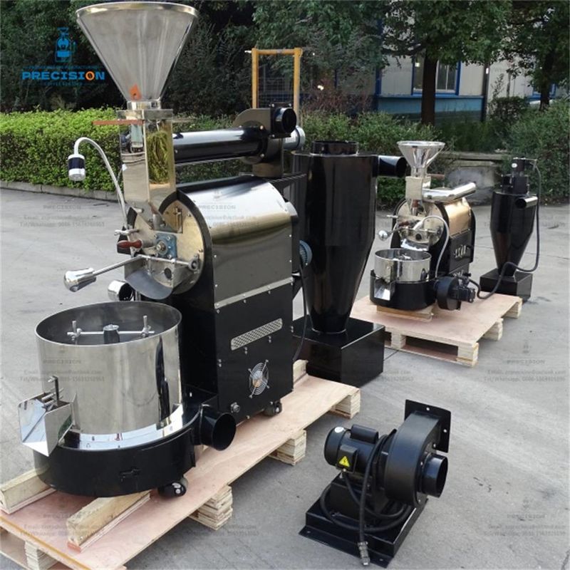 Máquina de torrefação de café inteligente de 3 kg com tambor de camada dupla de aço inoxidável 316 resistente ao calor