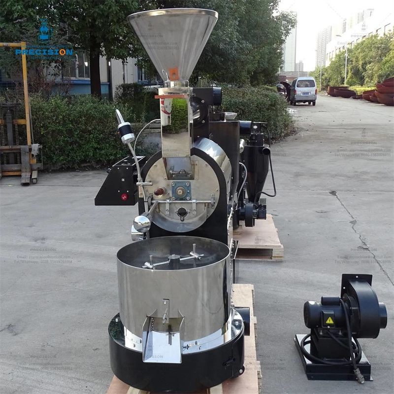 Máquina de torrefação de café inteligente de 3 kg com tambor de camada dupla de aço inoxidável 316 resistente ao calor
