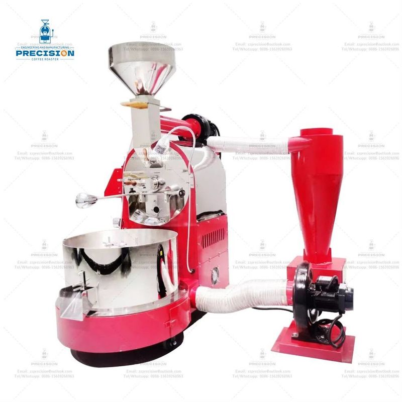 Máquina de torrefação de café de aço inoxidável comercial de gás elétrico tipo 5kg 10kg torrefação de café