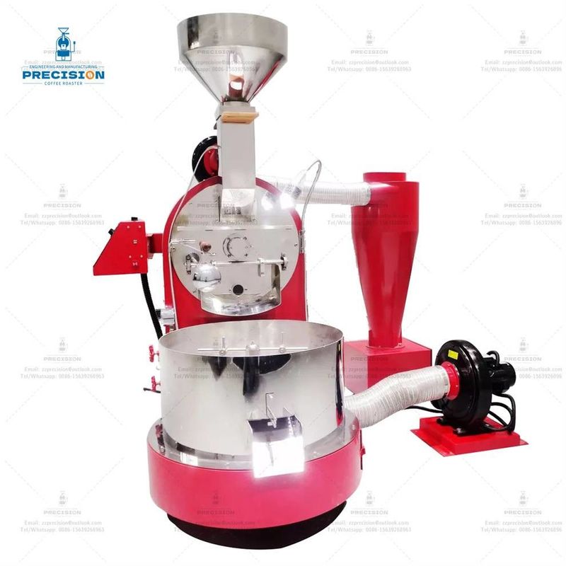 Máquina de torrefação de café de aço inoxidável comercial de gás elétrico tipo 5kg 10kg torrefação de café