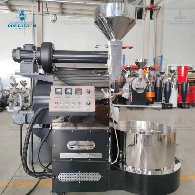 Máquina de torrefação multi-queimador de aço inoxidável de camada dupla 5 kg 10 kg 15 kg