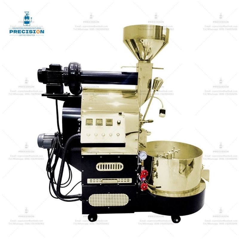 Bateria de aço inoxidável de camada dupla Amostra elétrica de nozes de café 2Kg 3Kg 6Kg Máquina de grãos de gás torrefação de café