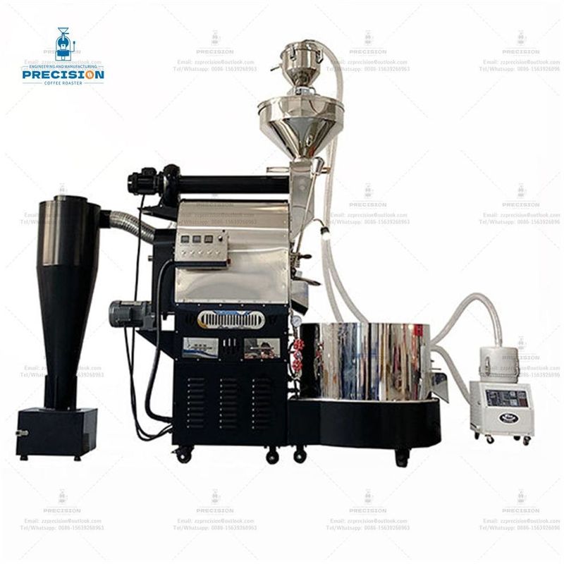 Bateria de aço inoxidável de camada dupla Amostra elétrica de nozes de café 2Kg 3Kg 6Kg Máquina de grãos de gás torrefação de café